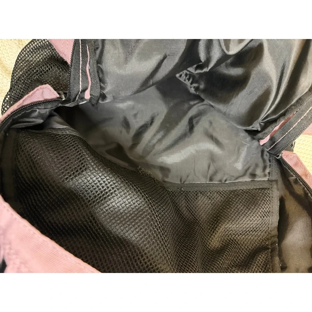 Pink Victoria's Secret Backpack Mauve Pink Gray Black Logo School Travel Bag